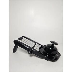 Sharper Image Stainless Steel Adjustable Mandoline Slicer Black SI-12SS378